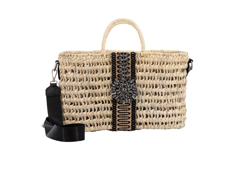 Bolso de palma con bandolera CHANEL                         